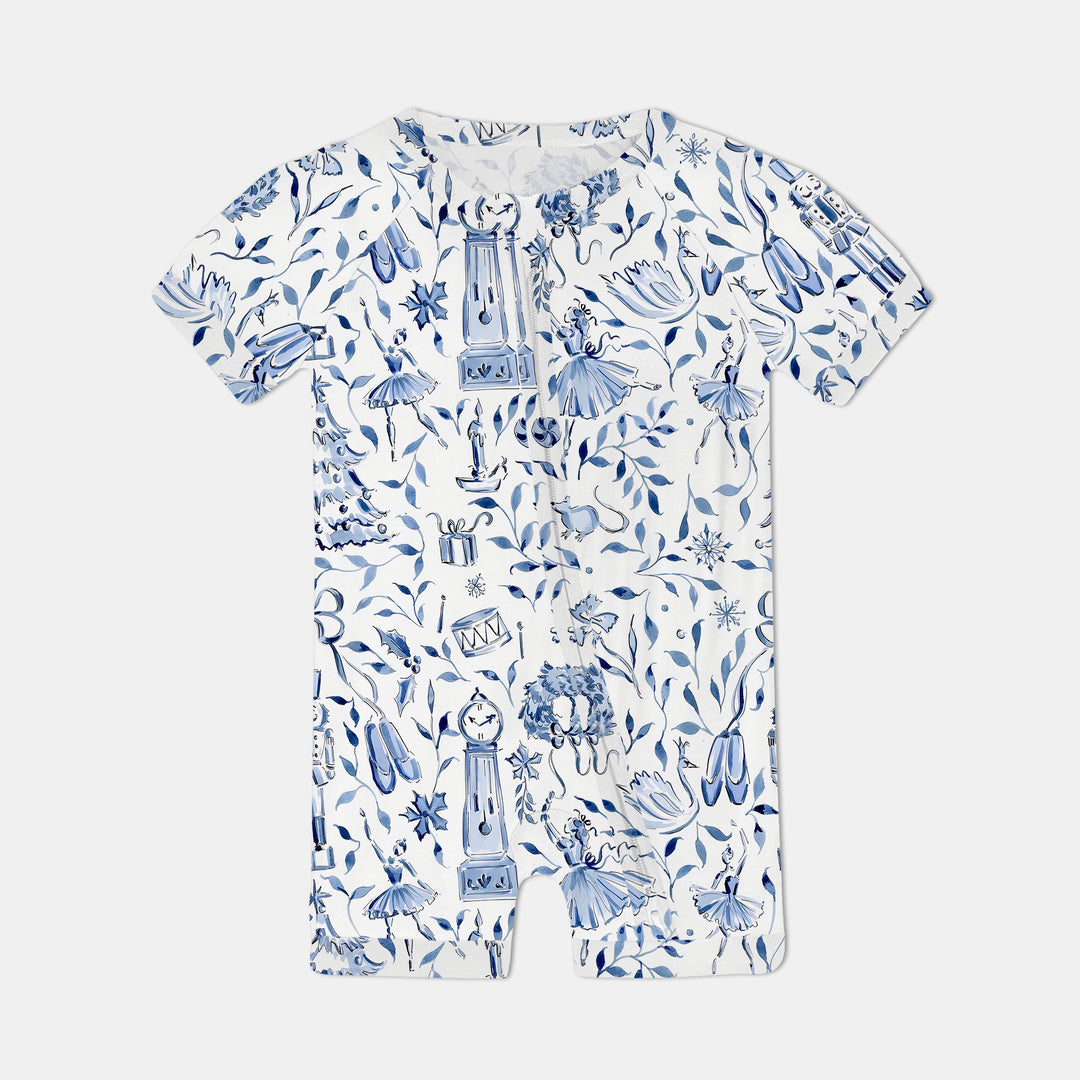 Christmas Nutcracker Toile Shorty Zippy