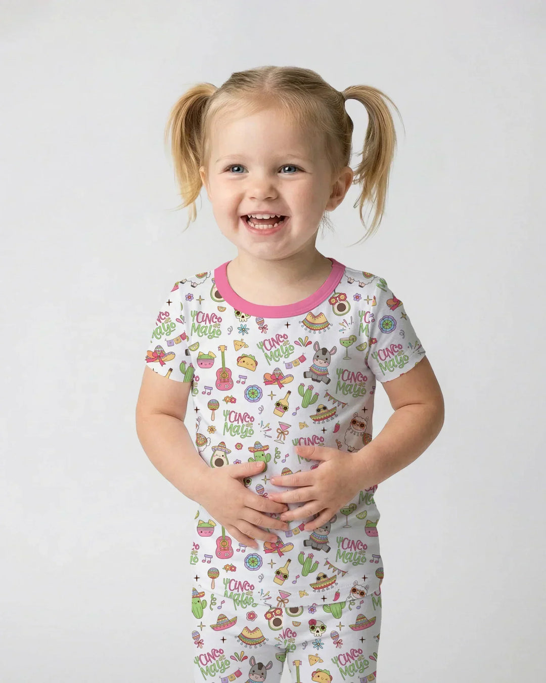 Cinco de Mayo Fiesta Bamboo Two Piece Short Sleeve Pajama Set