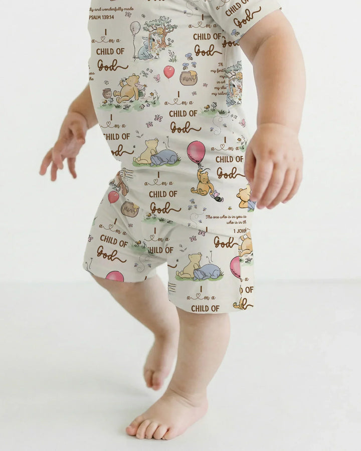 Child of God Whimsy Woodland Two Piece Short Sleeve Shorts Pajama Set