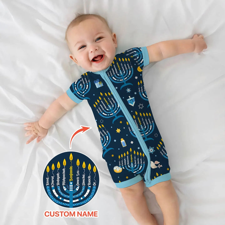 Hanukkah Custom Name Shorty Zippy