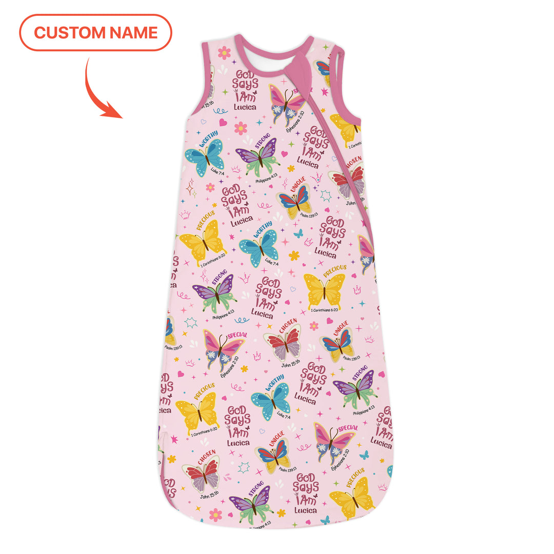 God Says I Am Custom Name Girl Version Sleep Bag 1.0