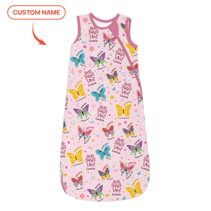 God Says I Am Custom Name Girl Version Sleep Bag 1.0