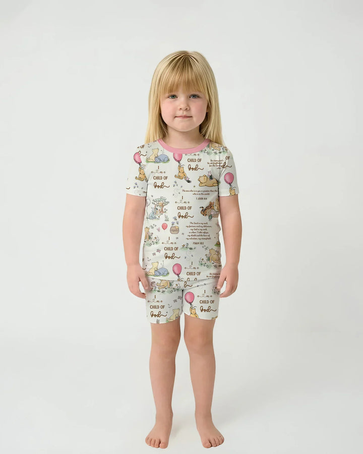 Child of God Whimsy Woodland Two Piece Short Sleeve Shorts Pajama Set
