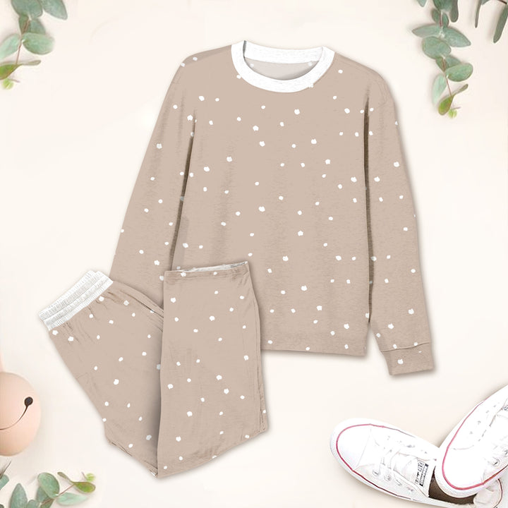 Bamboo Beige Dots Outfit for Kids – Simple and Comfortable