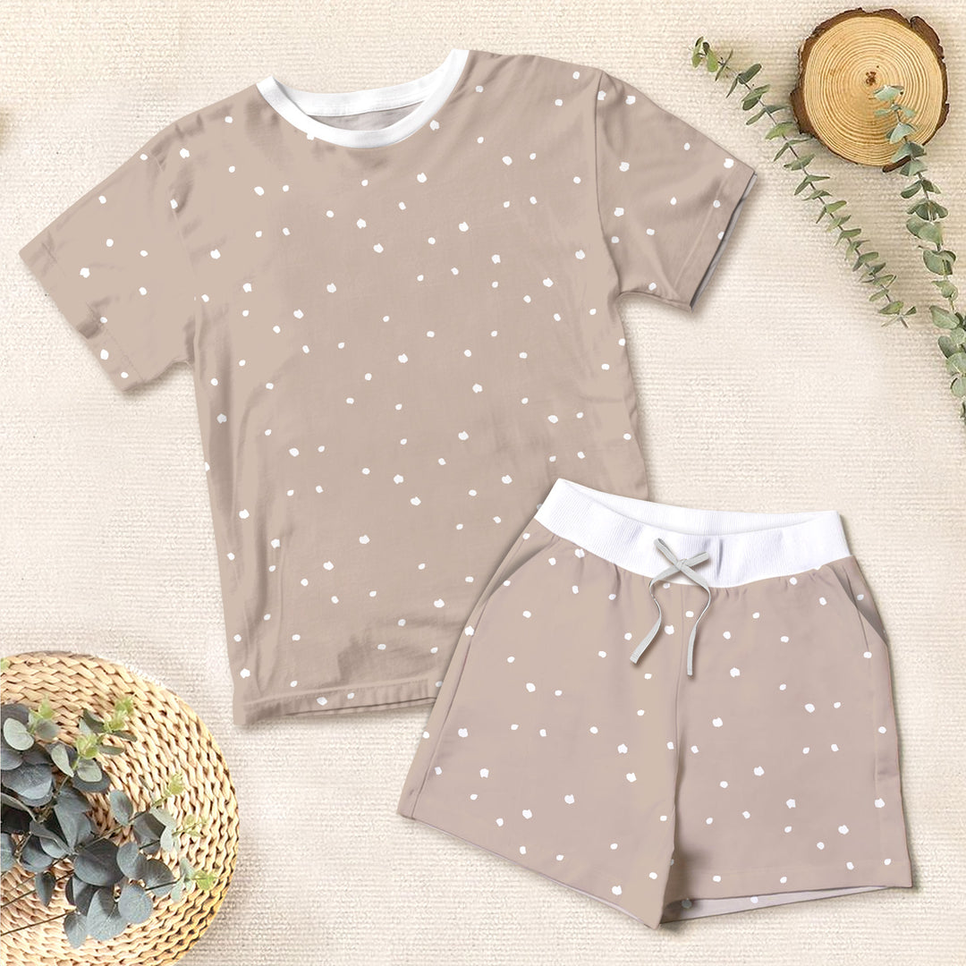 Bamboo Beige Dots Outfit for Kids – Simple and Comfortable