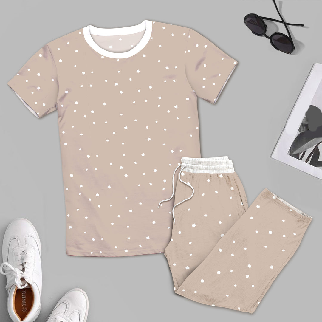 Bamboo Beige Dots Outfit for Men – Classic and Relaxed