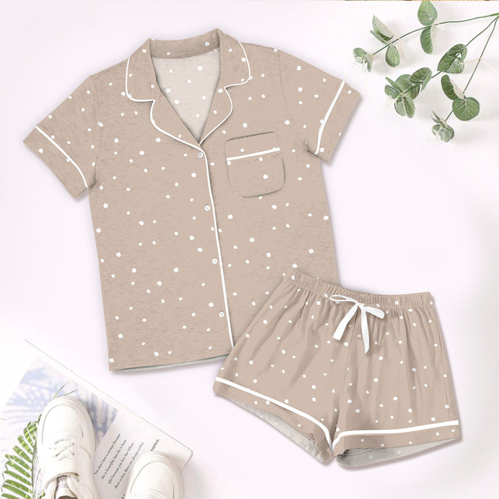 Bamboo Beige Dots Outfit for Kids – Simple and Comfortable