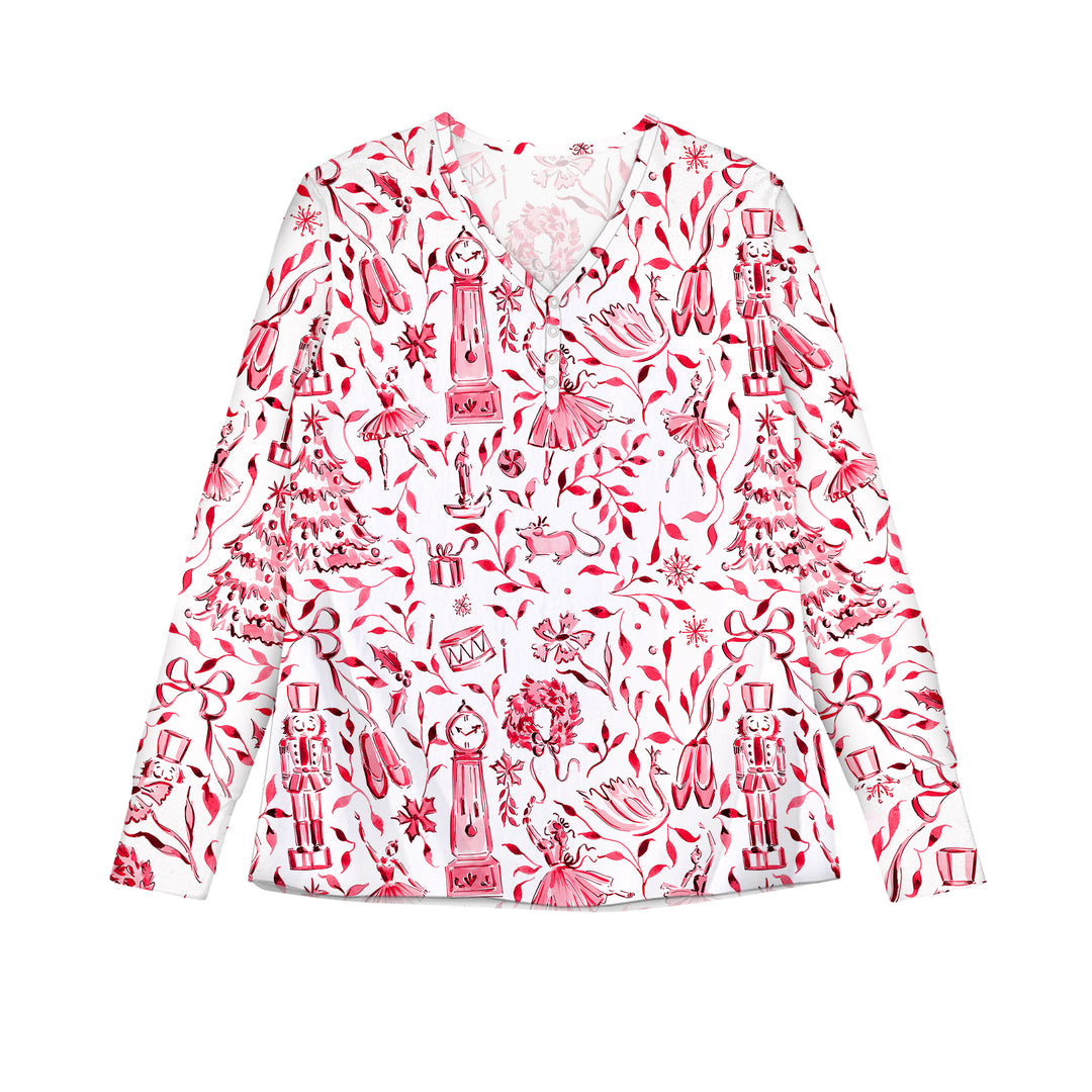 Christmas Nutcracker Toile Women Pajama Set