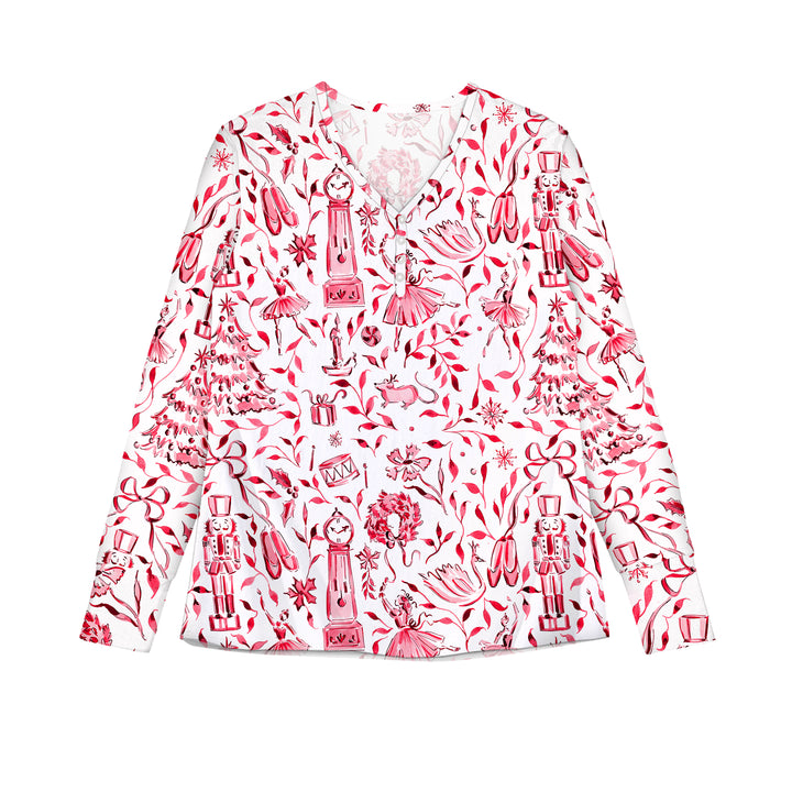 Christmas Nutcracker Toile Women Pajama Set