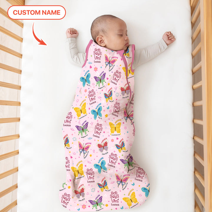 God Says I Am Custom Name Girl Version Sleep Bag 1.0