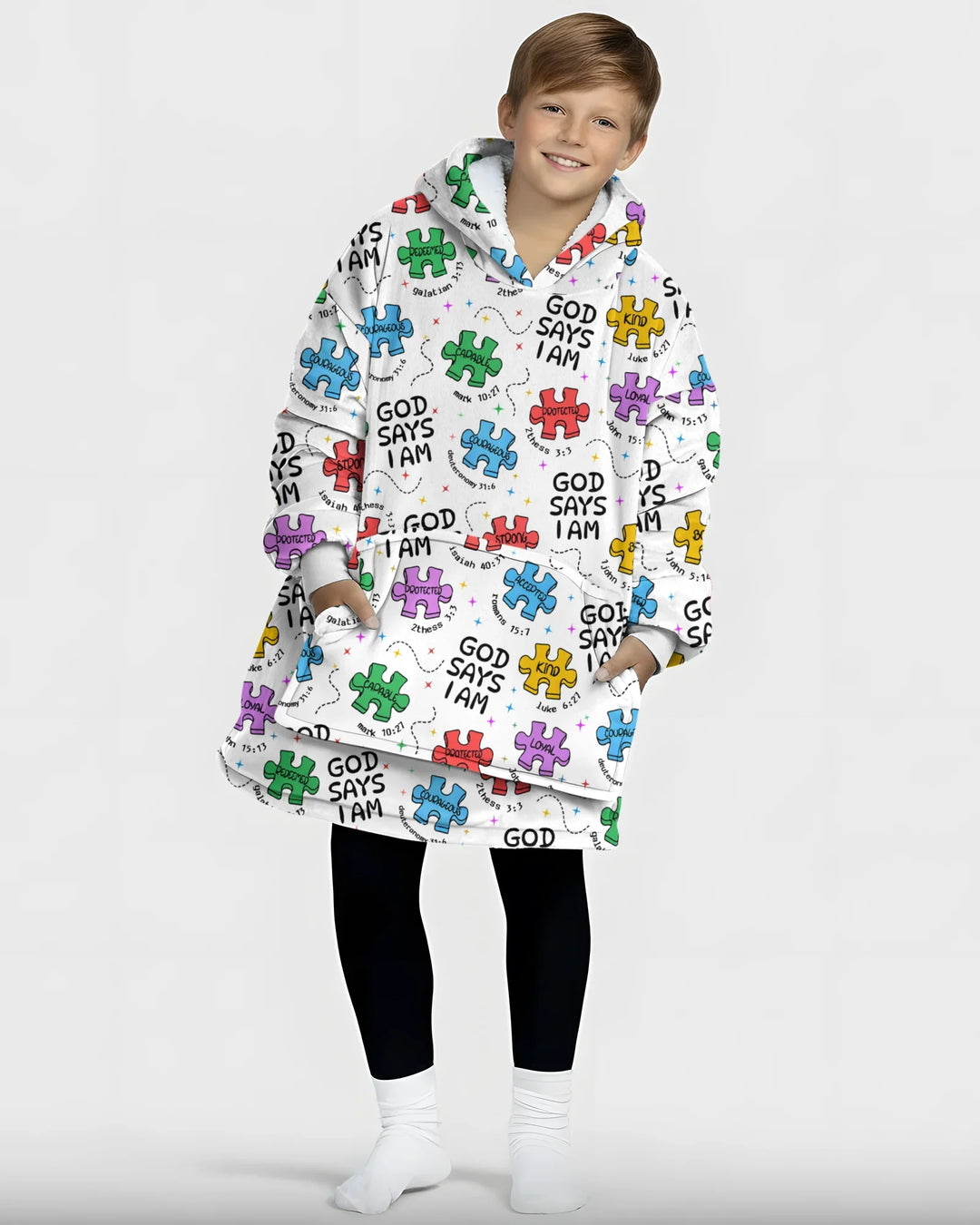 All Pieces Belong Wearable Blanket Hoodie