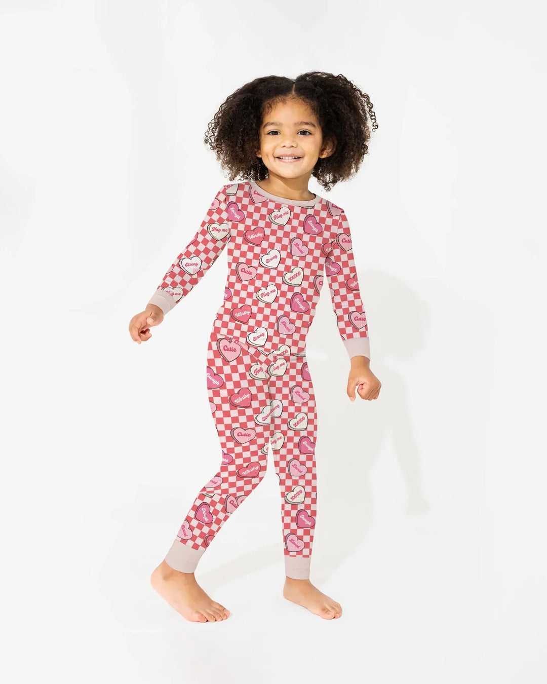Valentine in Hearts Two Piece Long Sleeve Pajama Set