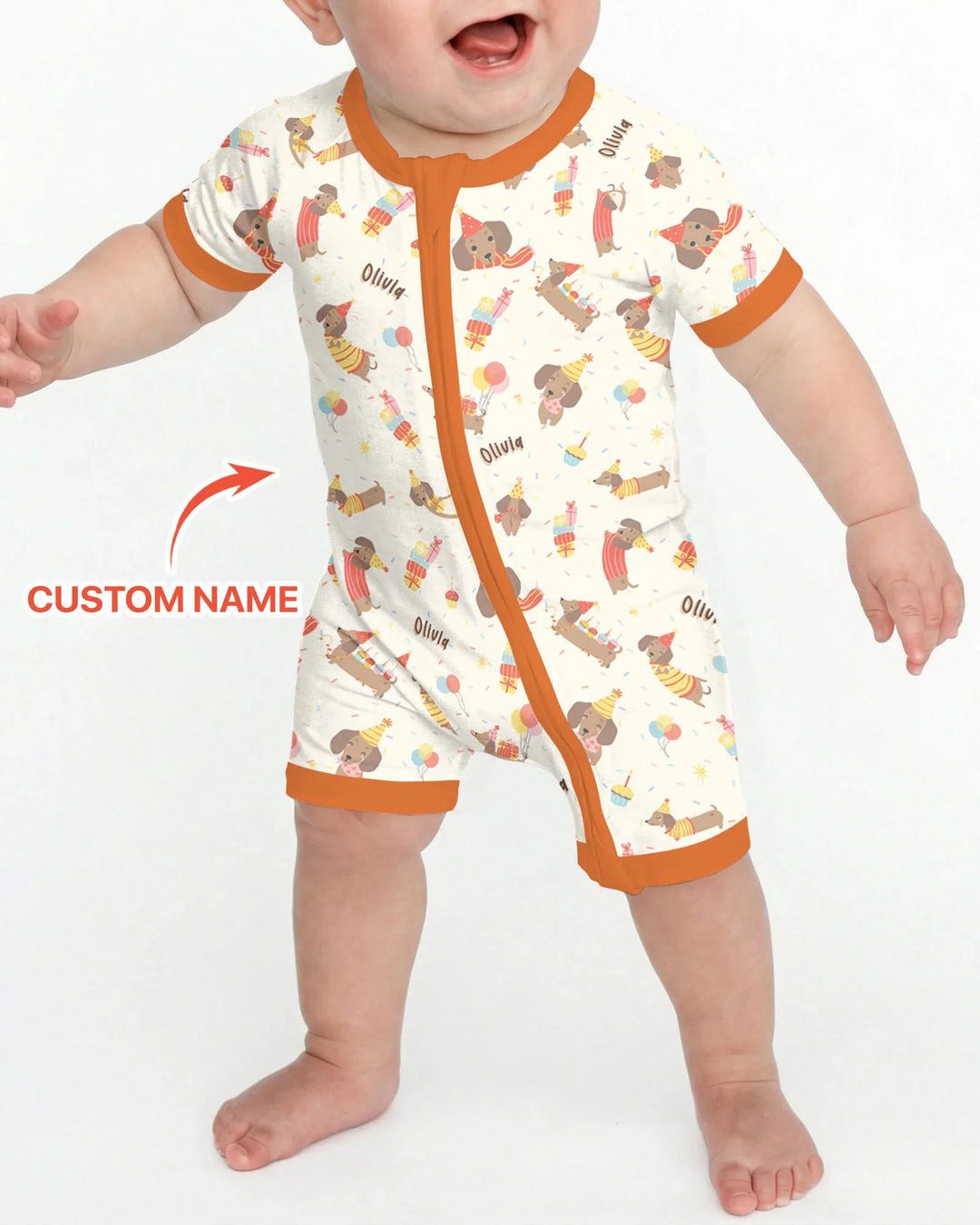 Dachshund Birthday Bamboo Shorty Zippy