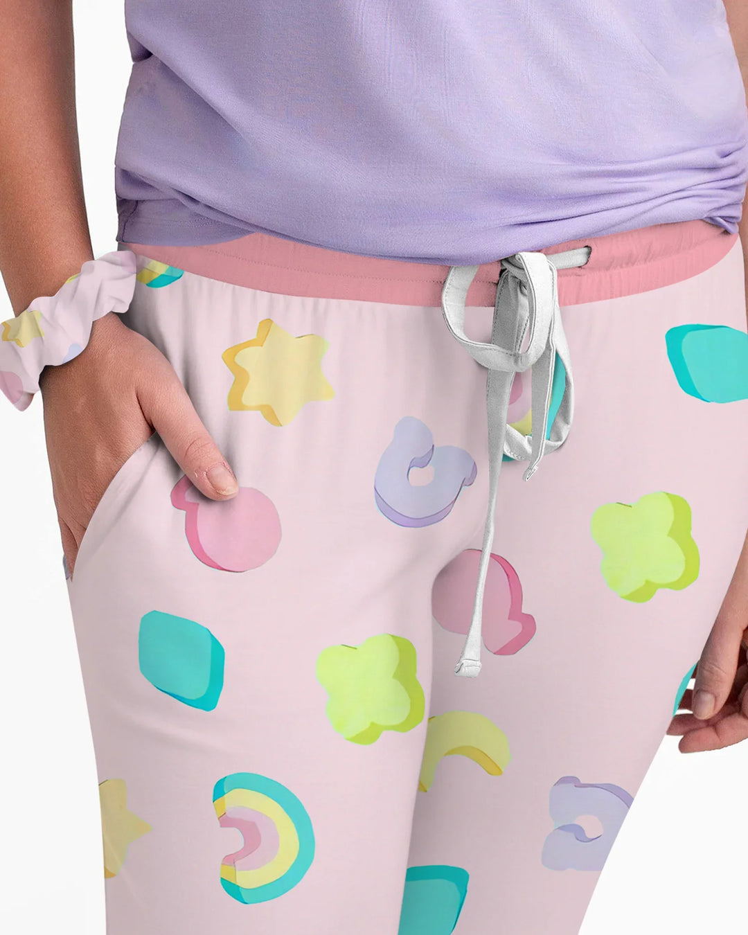 Pastel Lucky Charms Scatter Women Pajama Set