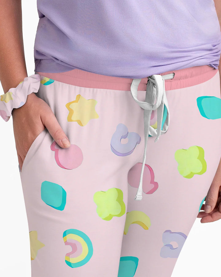 Pastel Lucky Charms Scatter Women Pajama Set