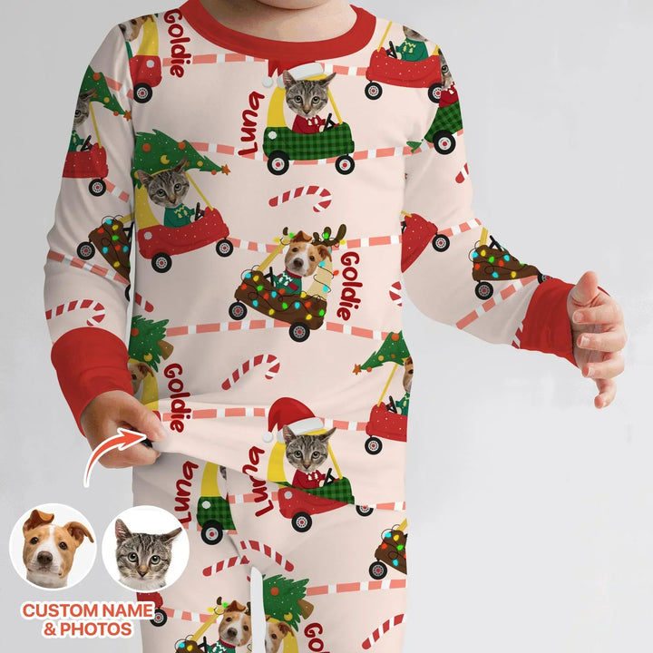 Zweiteiliges Langarm-Pyjama-Set mit Sommerfrüchten