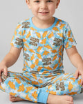 Chicken Nuggets and Jesus Family MatchingBamboo Two Piece Short Sleeve Pajama Set