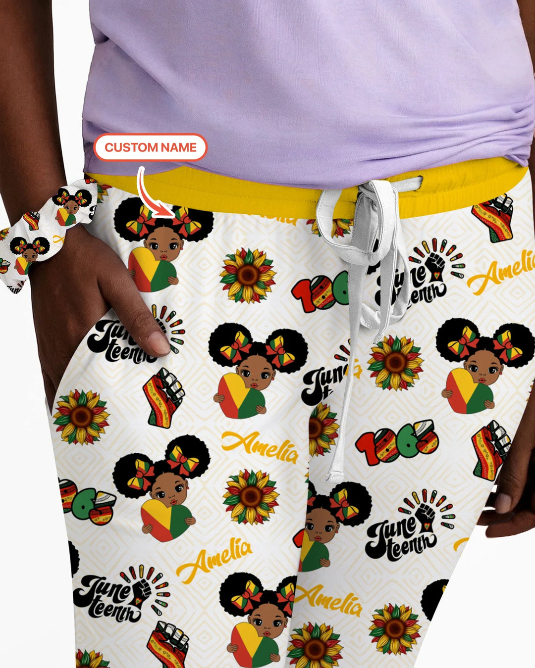 Pijama de mujer de bambú con nombre personalizado "Florece en libertad"