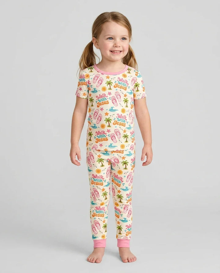 Zweiteiliges, kurzärmliges Pyjama-Set mit Marienkäfern
