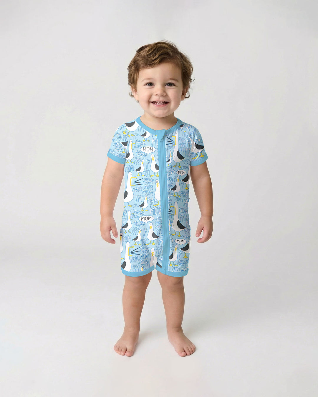 Funny Seagull MOM Shorty Zippy