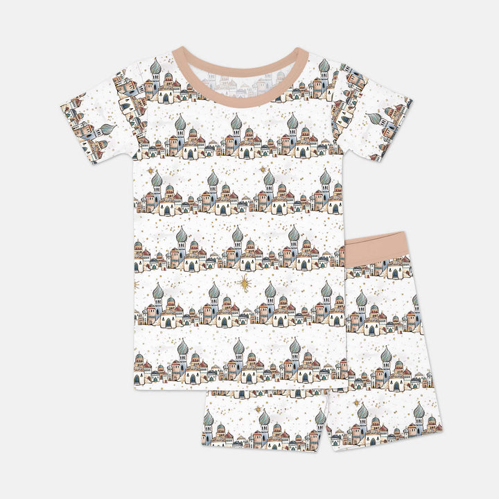 O Little Town of Bethlehem Two Piece Short Sleeve Shorts Pajama Set