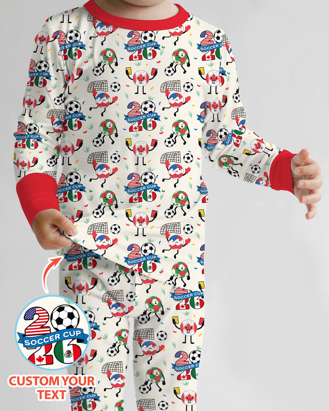Soccer Squad 2026 Bamboo Two Piece Long Sleeve Pajama Set