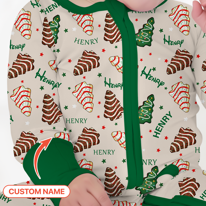 Christmas Tree Cake Custom Name Convertible Zippy