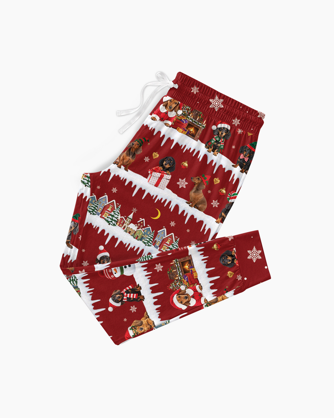 Dachshund Through The Snow Bamboo Women Pajama Set