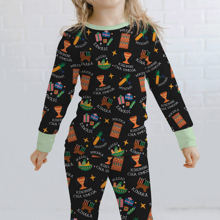 Kwanzaa Spirit Two Piece Long Sleeve Pajama Set