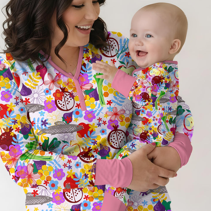 Happy Rosh Hashanah Bamboo Women Pajama Set