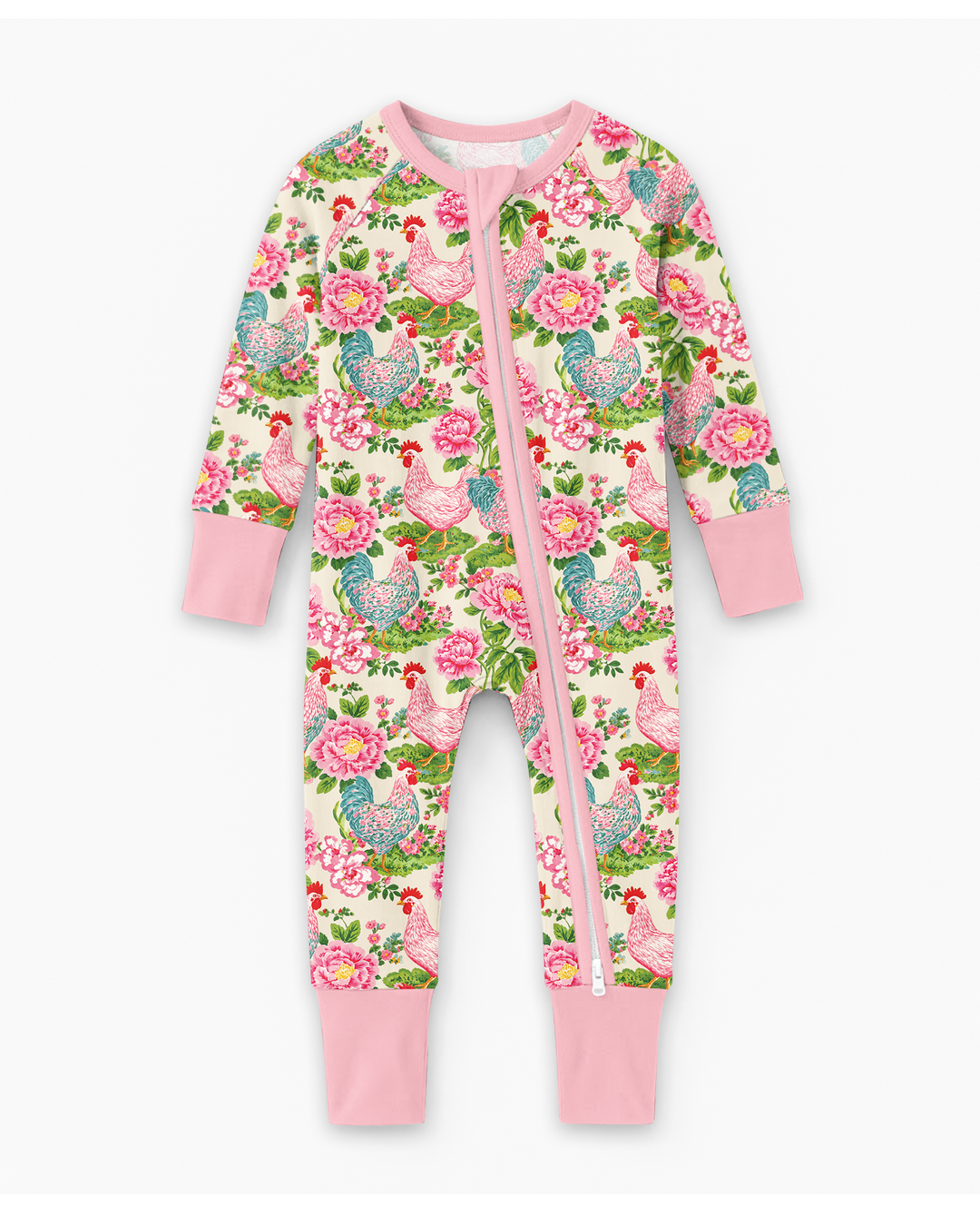 Chicken and Peony Mommy And Me Matching Bamboo Convertible Zippy