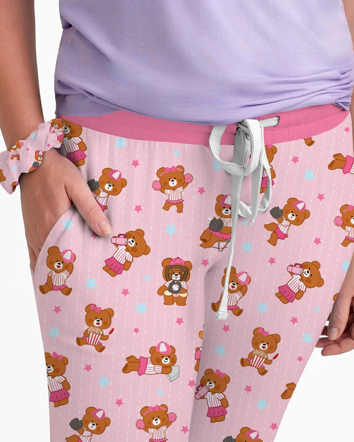 Born To Play Baseball Bamboo Women Pajama Set