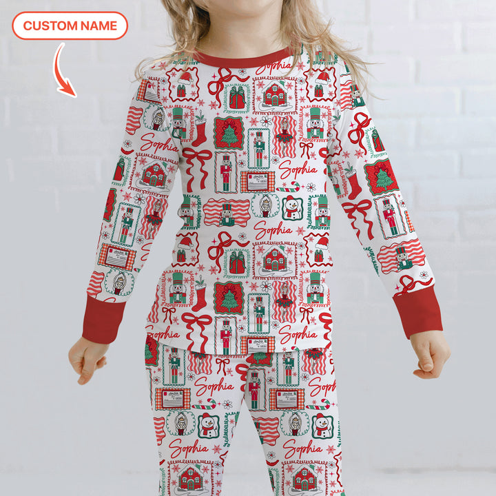 Personalized Nutcracker Parade Two Piece Long Sleeve Pajama Set