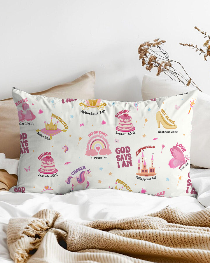God Says I Am Girl Pillow Case