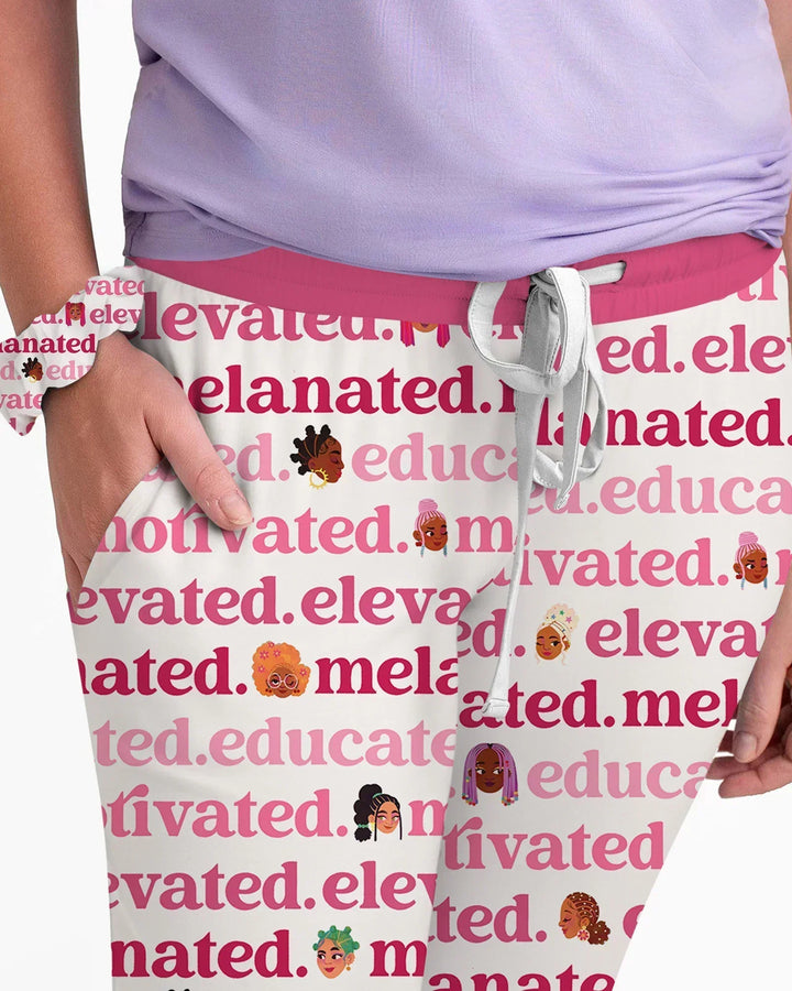 Educated Motivated Elevated Melanated Women Pajama Set