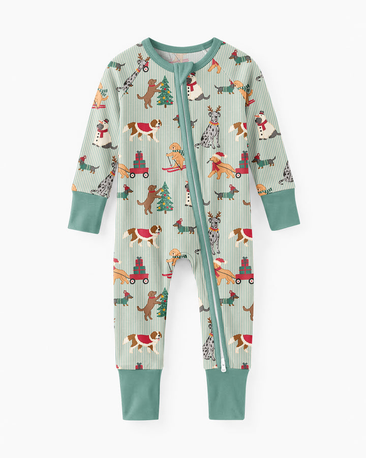 Happy Holiday Pups Bamboo Convertible Zippy
