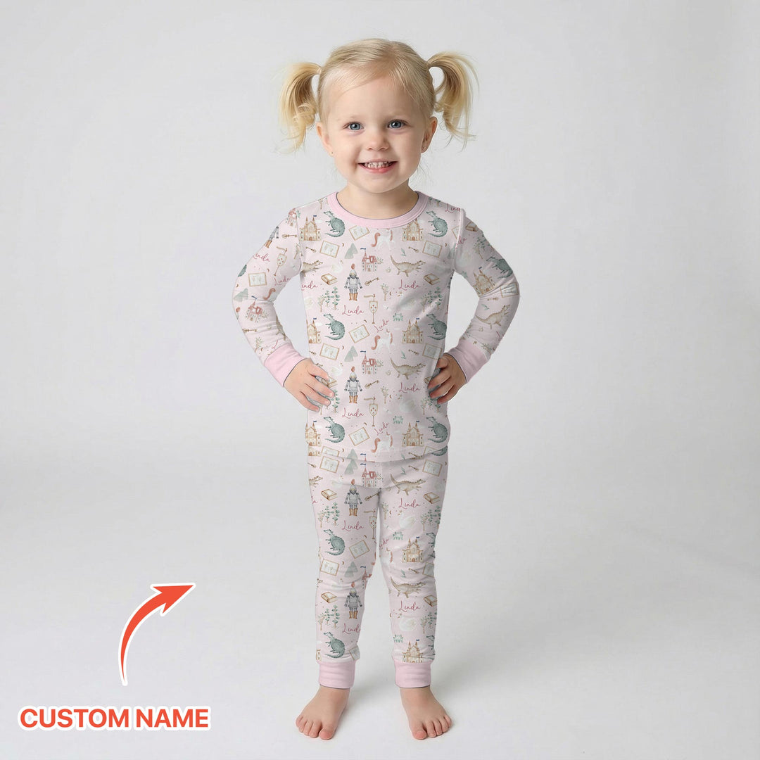 Zweiteiliges Langarm-Pyjama-Set mit Sommerfrüchten