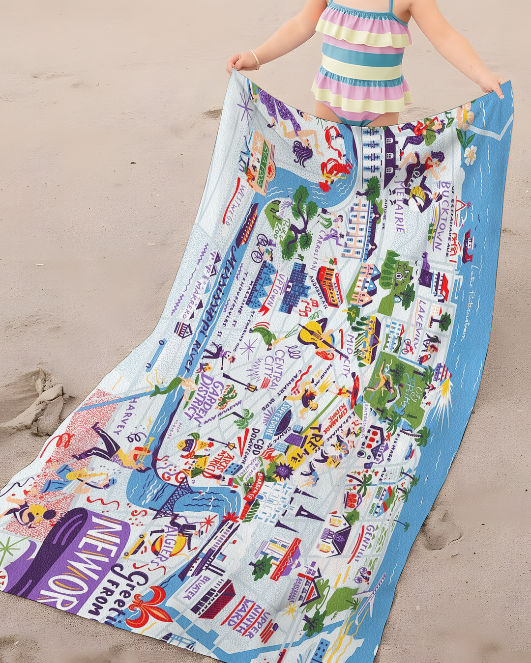 New Orleans Bamboo Beach Towel