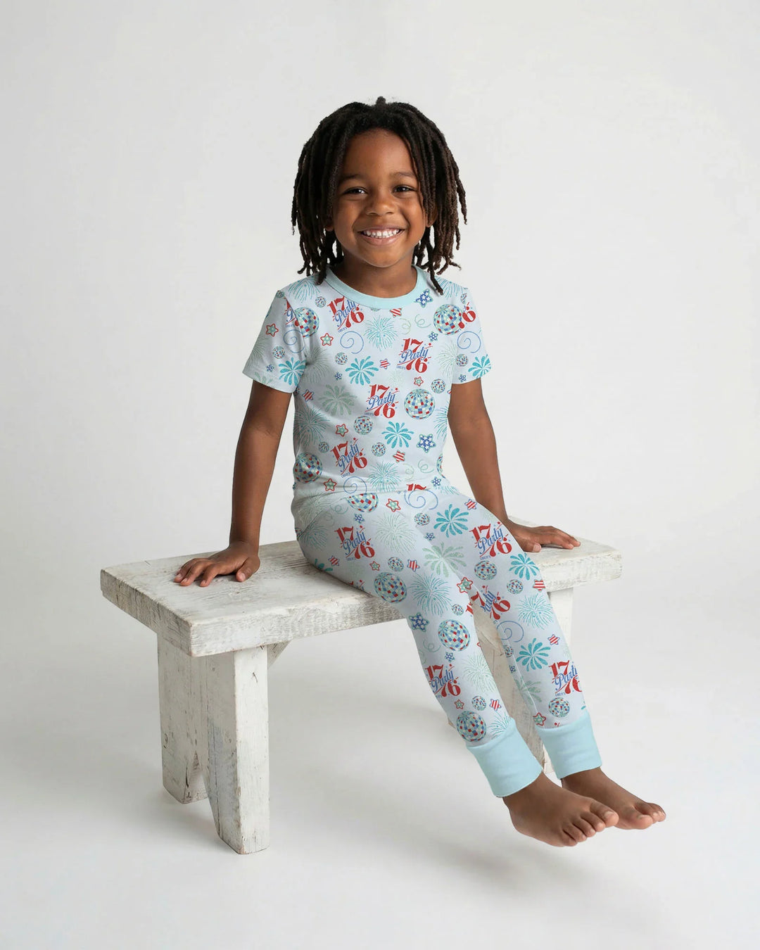 Land Of Free Family Matching Bamboo Two Piece Short Sleeve Pajama Set