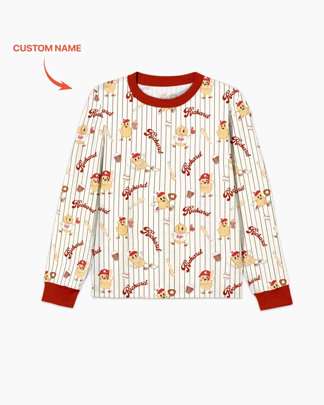 Conjunto de pijama de bambú para hombre Nam Retro Ballgame personalizado