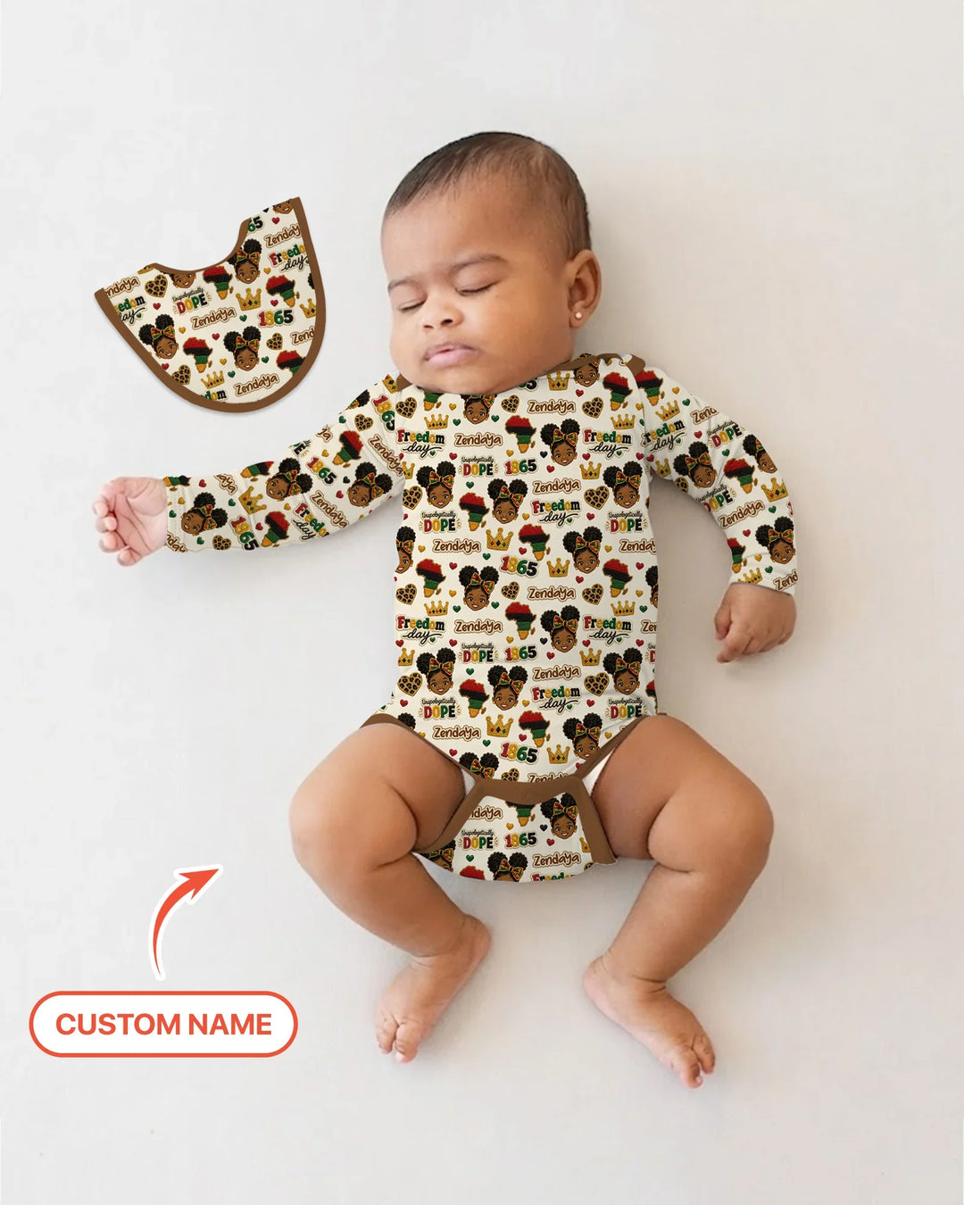 Custom Name Juneteenth Unapologetically Dope Bamboo Bodysuit