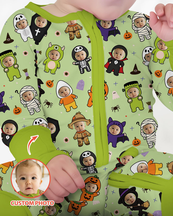 Custom Photo Little Halloween Crew Bamboo Convertible Zippy