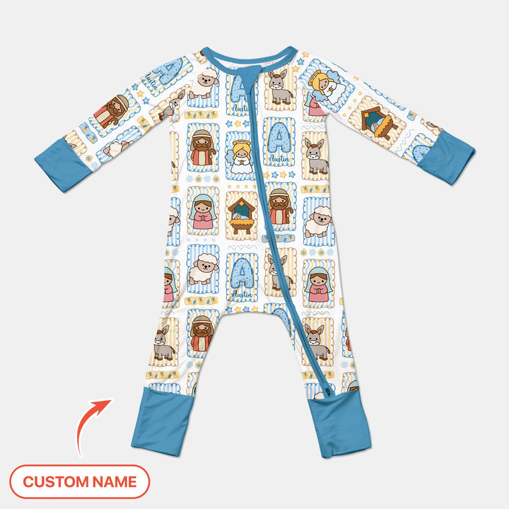 Custom Name Christmas Nativity Convertible Zippy