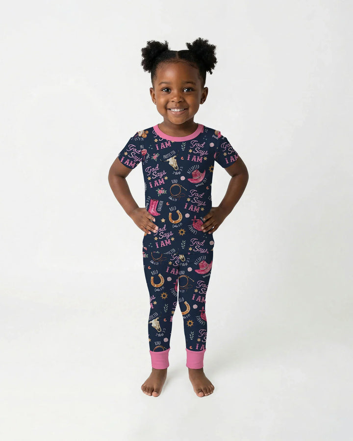 Zweiteiliges, kurzärmliges Pyjama-Set mit Marienkäfern