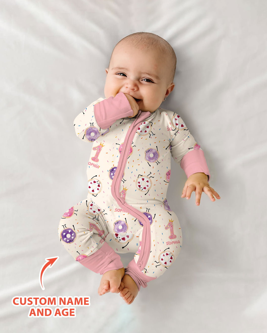Gerippte Babykleidung mit individuellem Foto - Weich &amp; Skizzenhaft