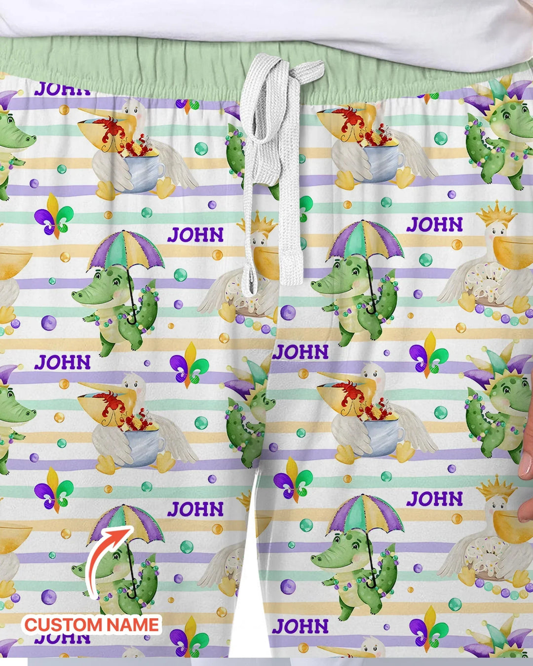 Happy Mardi Gras Adventure Family Matching Men's Pajama Set