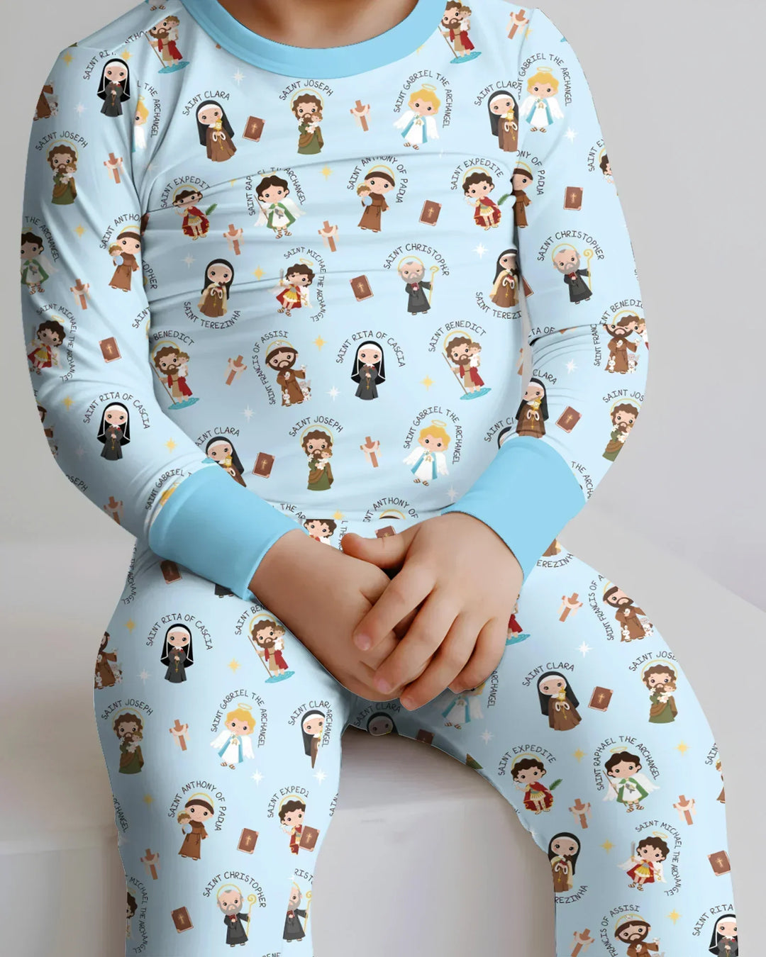Saints in the Clouds Two Piece Long Sleeve Pajama Set