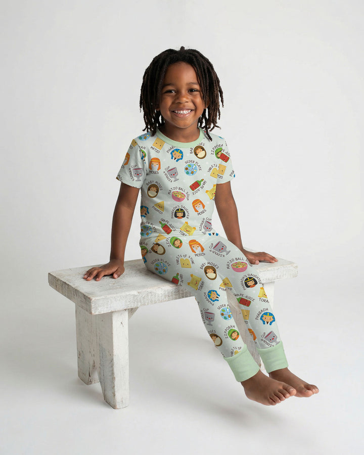 Zweiteiliges, kurzärmliges Pyjama-Set mit Marienkäfern