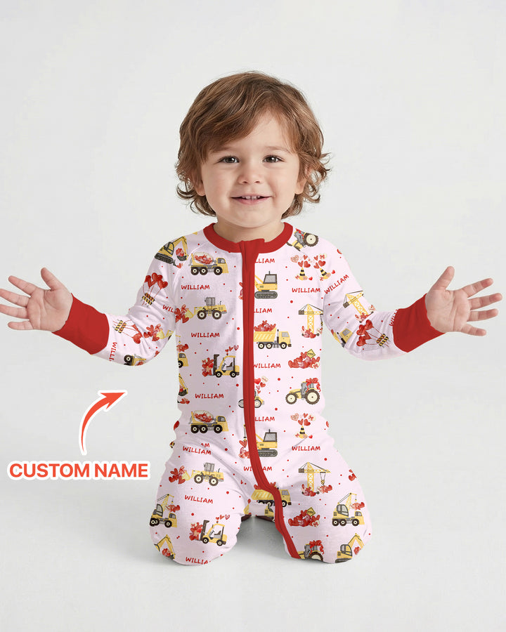 Custom Name Valentine Trucks Family Matching Convertible Zippy