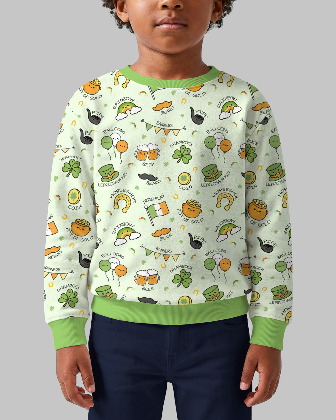 Kawaii St Patrick's Day Crewneck Sweatshirt